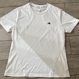 Adidas White Short Sleeve Tee Classic Crew Neck